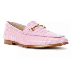 Pink Alligator Sam Edelman Loraine Loafers Size 8